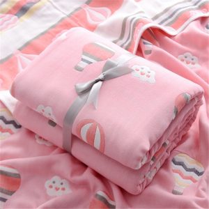 Original Organic Cotton Baby Blanket (Pink) 1